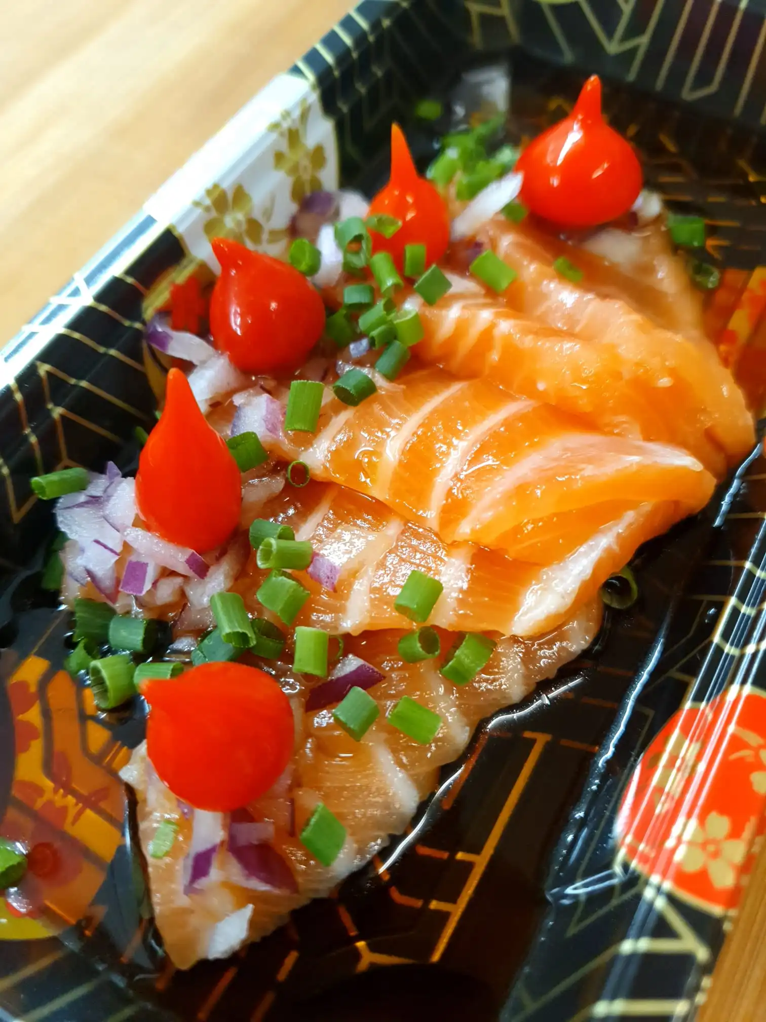 Ponzu Salmon Belly Sashimi